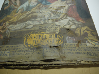 Restauration de tableau - avant