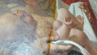 Restauration de tableau - avant
