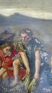 Restauration de tableau - avant
