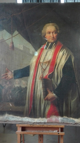 Restauration de tableau - avant