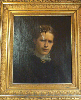 Restauration de tableau - avant