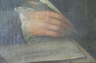 Restauration de tableau - avant