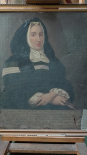 Restauration de tableau - avant