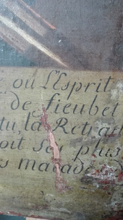 Restauration de tableau - avant