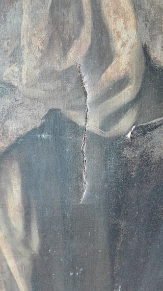 Restauration de tableau - avant