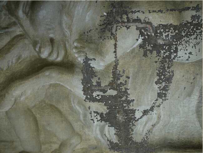 Restauration de tableau - refixage