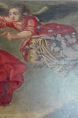 Restauration de tableau - avant