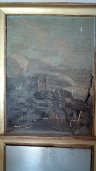 Restauration de tableau - avant